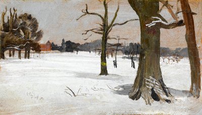 Schneeszene, ca. 1918 von Charles Sims